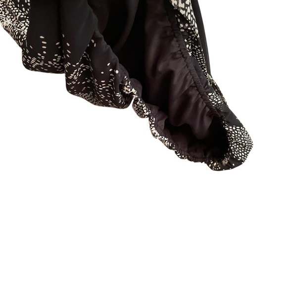 Nine West Black Graphic Print Mini Dress-Elastic Bubble Hem-Size 10 - Picture 4 of 11